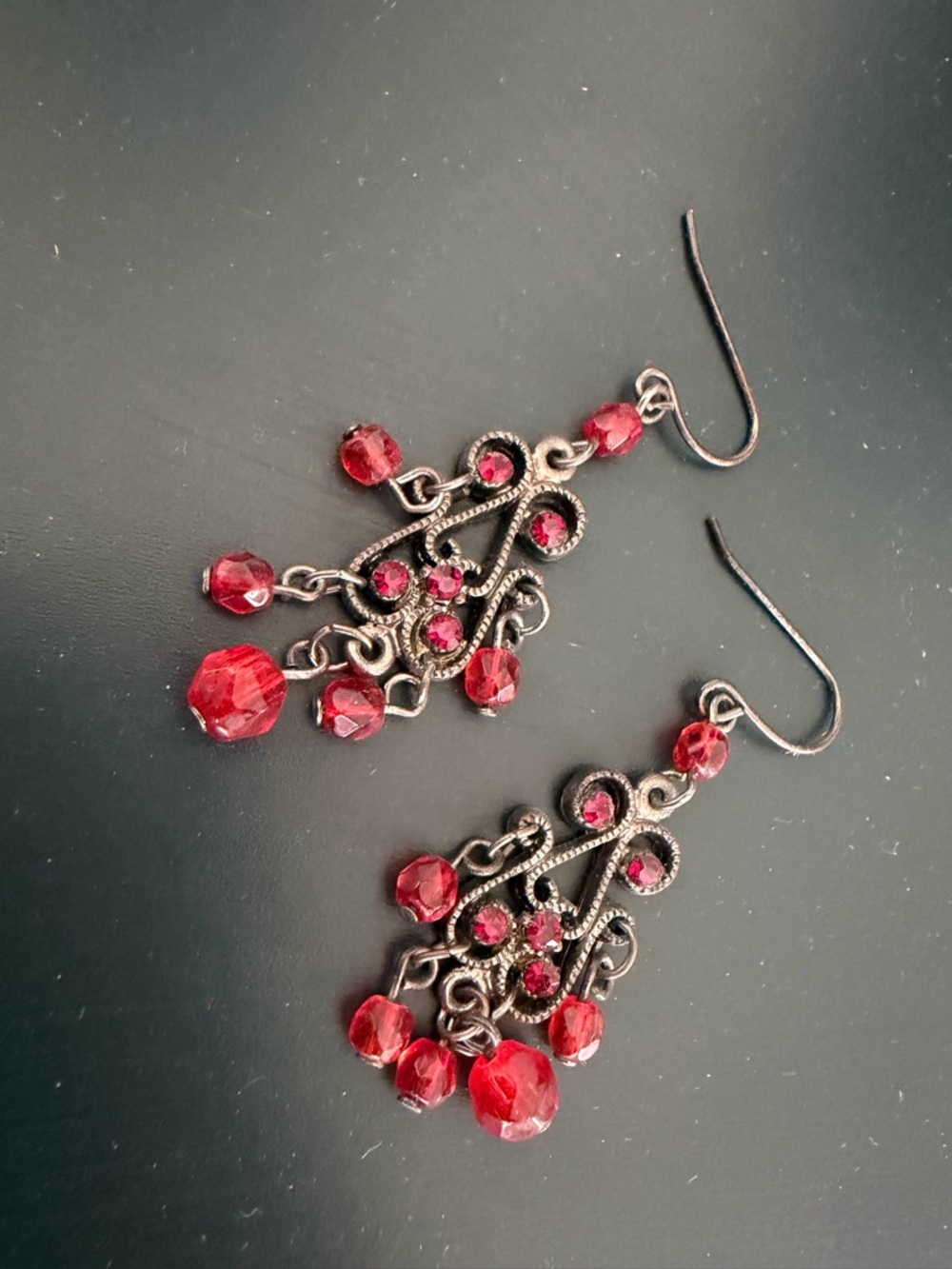 Pink Beaded Dangle Earrings - Elegant Women's Jewelry - Picture 3 of 4